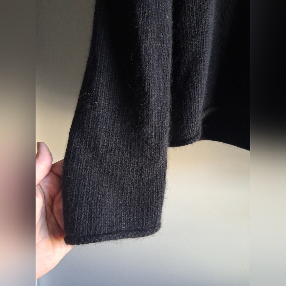 J.Crew Vintage Merino Wool Angora Cashmere Blend Hooded Sweater L - Picture 4 of 7